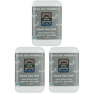 Jabón de sal del mar muerto 3 pk manteca de karité aceite de argán minerales de azufre magnesio todos los tipos de piel problema tratamiento del acné