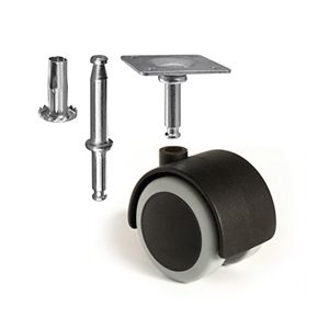 Slipstick CB681 2 pulgadas Piso Protector Ruedas de goma Ruedas Conjunto de 4 516 pulgadas Stem o Placas de montaje Opciones BlackGray