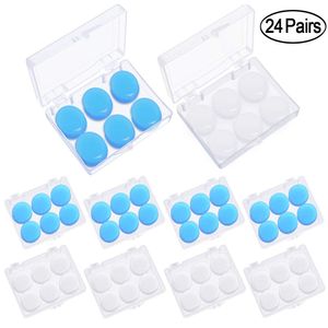 24 pares de tapones para los oídos de silicona suave