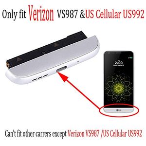 Solo ajuste VS987 y US992 Tapa de la tapa inferior Altavoz Timbre Zumbador Módulo de carga Reemplazo de la barbilla inferior para L G Verizon G5 US Ce