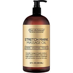 Anti estrías aceite de masaje  todos los ingredientes naturales  penetra en la piel 6 x más profundo crema de estrías crema  objetivos no deseados gra