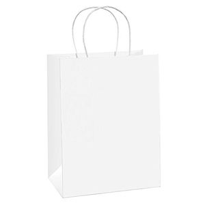 Bolsas de la compra 8x475x105 50pcs regalo medio de bagdream bolsos de papel de bolsascub bolsas kraft bolsos al por menor bolsas de papel blanco con