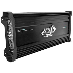 Lanzar Amplifier Car Audio, 3.000 vatios, 5 canales, 2 ohmios, puenteable 4 ohmios, MOSFET, entrada RCA, Bass Boost, audio móvil, amplificador para pa