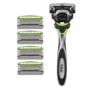 Schick hidrául sentido sensible maquinillas de afeitar para hombres con absorción de choque tecnología 1 mango y 5 recambios de cuchillas de afeitar