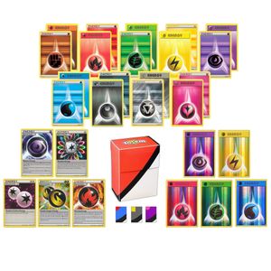100 Tarjetas de Pokemon Cards Incluye 90 básicas de energía de energía, 5 Holo Tarjetas de energía, 5 tarjetas especiales de energía no-esenciales y T
