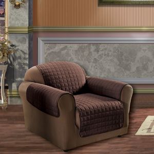 Elegancia lino acolchado mascota perro niños niños muebles protector de microfibra antideslizante silla chocolate