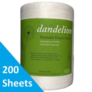 Dandelion Diapers Pañales 100% algodón orgánico no blanqueado, naturales DSQ paño predoblados – una docena