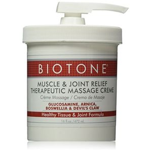 Crema de masaje para los productos terapéuticos para el alivio de los músculos y las articulaciones con biotona, 16 onzas