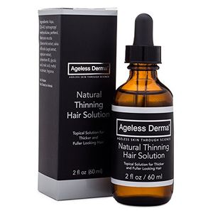 Las soluciones de adelgazamiento del cabello natural derma sin edad es un suero de crecimiento del cabello delgado por dr mostamand