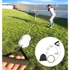 Swingers Ultimate entrenador de béisbol – Controlado Pitch – Entrenador de bateo de béisbol configuración rápida y fácil de usar – Kit de limpiador de