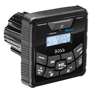 BOSS Audio MGR450B In-Dash, Marine Gauge, Bluetooth, medios digitales MP3 / WMA / USB / AM / FM estéreo marino a prueba de clima, (sin reproductor de