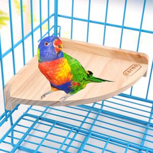 Madera Perch Juguete Parque Infantil Soporte Pet Bird Parrot Macaw africana grises Budgies Parakeet Conure Hamster Gerbil Rata mouse Jaula accesorios