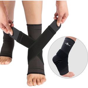 Manga de pie (par) con envoltura de compresión – Tobillera para soporte de brazo y tobillo – fútbol, baloncesto, voleibol, correr – para base de esgui