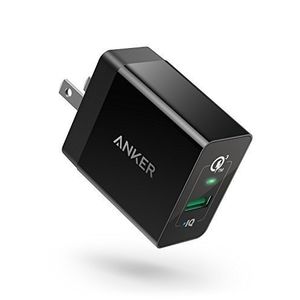 Carga Rápida 3.0, Anker 18 W Cargador de pared USB (compatible con Quick Charge 2.0) PowerPort + 1 para Galaxy S7/S6/Edge/Plus, Note 5/4, LG G4, HTC O
