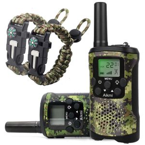Walkie Talkies para niños 22 canal 2 manera de Radio 3 Miles larga gama mano Walkie Talkies Durable juguete mejor regalos de cumpleaños para 6 años de