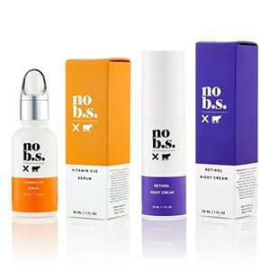 Ningún suero B.S. vitamina C y Retinol crema Duo - cremas antiarrugas que realmente funcionan y Dark Spot Corrector de cara Combo