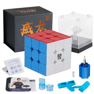 D-FantiX Moyu Welong GTS3 M 3 x 3 Speed Cube Magnético Moyu Weilong GTS V3 M - Puzzle sin pegatinas (1.2 x 1.2 x 1.2 in), diseño de cubo mágico