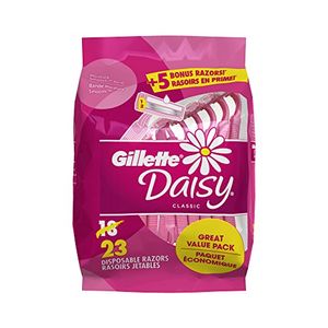 Gillette daisy clásica máquina de afeitar para mujeres desechables 1 muestra gratis simplemente venus color rosa 12 unidades daisy
