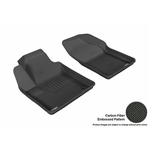 3D MAXpider Front Row Custom Fit Alfombra de piso AllWeather para ciertos modelos Chrysler Sebring Kagu Rubber Black