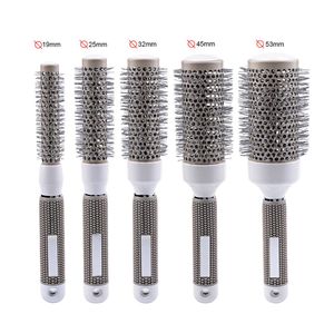 inkint 5 x redonda pelo cepillo Set iónico térmico cepillo desenredador pelo peine del pelo para los hombres o las mujeres pelo golpe secado rizado es