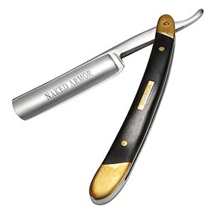 Negro recto hoja de afeitar afeitado listo vintage razor recto sólido recto afeitar máquina de afeitar antigüedades de madera recto razor japón acero