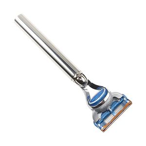 Parker de gillette fusion compatible maquinilla de afeitar con hoja extra larga pesada tecnología de mango de acero inoxidable  5  cuchilla para un af