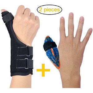 BodyMoves - Muñequera con espinilla para el pulgar y el pulgar con gel frío y caliente, para tenosicutis, tendinitis, pulgar de disparo, túnel carpian