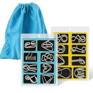 coogam metal alambre Rompecabezas Set de 16, el cerebro Teaser IQ Test disentanglemen Puzzles Juego Magic Trick Juguete Regalo para Niños y Adultos De