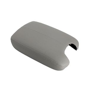 Cubierta de la tapa del apoyabrazos de la consola de la sutura del cuero gris de Ezzy Auto para la tapa de la cubierta de la consola del centro del ac