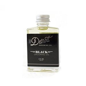 Detroit grooming co aceite de aseo color negro  aceite para todo tipo de barbas | ayuda a suavizar y condición seca y la picazón barbas