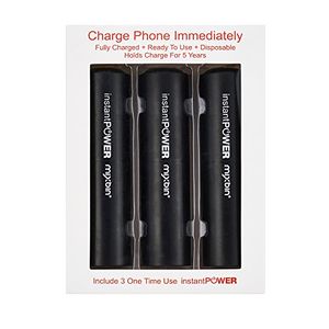 MixBin listo para usar banco de energía de batería desechable para teléfonos inteligentes  Embalaje al por menor  Instant Power 3 Pack