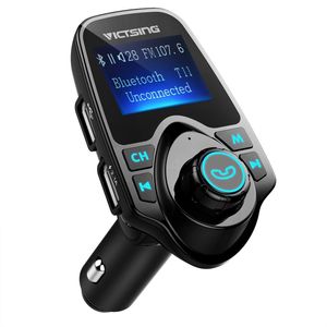 VicTsing Bluetooth FM transmisor para coche inalámbrico adaptador de transmisor de Radio Bluetooth con manos libres llamando y 1,44" negro de la panta