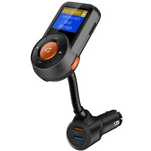 Mtsmart transmisor de manos libres fm para carauto escáner inalámbrico adaptador de radio receptor coche kitqc3024a dual usb música coche chargertf ca
