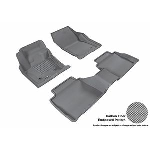 3D MAXpider Complete Set Alfombra de piso AllWeather personalizada para ciertos modelos Ford Fusion Kagu Rubber Grey