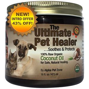 Aceite de coco Alpha Pet Zone para perros Tratamiento para pieles con picazón en la sequedad de los codos Patas y nariz