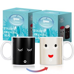 Ipow 2 paquete aseado admisión temprana Magic Morning taza café té leche caliente frio calor sensible cambio de Color, taza, taza - gran regalo para c