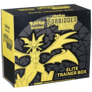 Tcg: Sun & Moon-Forbidden Light Elite Trainer incluye 125 en total 65 increíbles fundas de tarjeta con Ultra Necrozma, Ultra Necrozma-GX, guía del jug