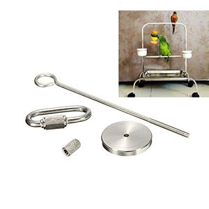 mkki de Acero Inoxidable Loro Pequeño Juguete Carne Kabob Food Holder Stick Fruta Brocheta Bird Treating Tool Jaula de pájaros Durable Accesorios