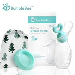 Abejorro bomba de pecho manual bomba de lactancia materna gratuita colección tazas bomba tapón tapa bolsa en caja de regalo libre de bpa y 100% silico