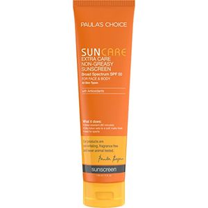 Protector solar no graso Extra Care de Paula.s Choice SPF 50, 5 oz (1 botella) Acabado mate resistente al agua Protección solar para la piel grasa Car