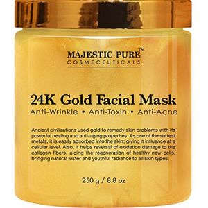 La majestuosa mascarilla facial de oro puro ayuda a reducir las apariencias de las líneas finas y las arrugas la fórmula de mascarilla facial de oro a