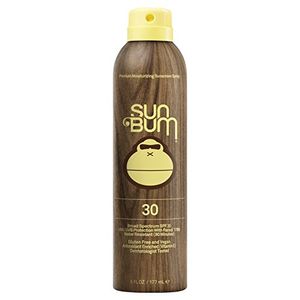 Spray protector solar humectante original Sun Bum, SPF 30, 6 oz Botella, 1 Cuenta, Amplio espectro de protección UVA / UVB, Hipoalergénico, Sin Parabe