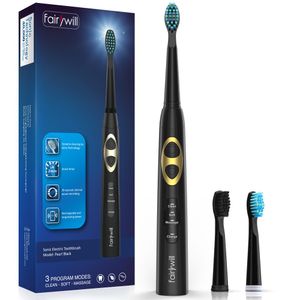 Cepillo dental sónico recargable cepillo de dientes eléctrico para adultos, 3 modos 4 horas carga rápida para el uso de 30 días, contador de tiempo in