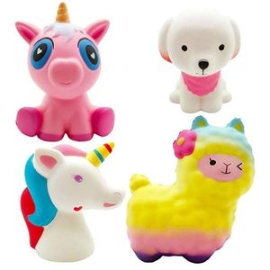 Vicente jumbo squishies caballo arco iris ovejas diseño de perro rosa unicornio juego lento aumento crema perfumada exprimir animales juguetes para ni