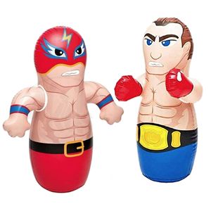 36" (2 unidades) 3d Bop Bolsa enmascarados Wrestler y Boxer – MMA Fighter Wrestling Kick Boxing Tackle Buddy punzonado Bop Bolsa Fun Kids Para Interio