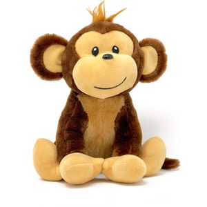 Mono de peluche de peluche con diseño de animales e incluye babero (babero de bebé, cambiador y soporte para chupete). Gran regalo para cualquier regi