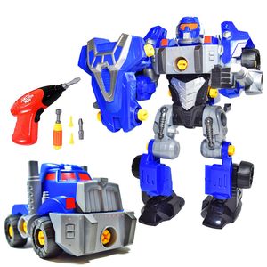 Jueguete robot de piezasr armables, 3 en 1, que inclue talado eléctico, destornillador y herramientas (42 piezas)