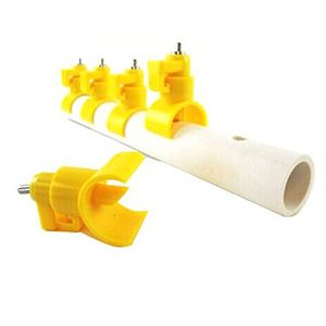 Ewandastore 10pcs aves de corral pezones bebedero comederos de agua agua sanitaria para un máximo de polvos pavos gansos o patos