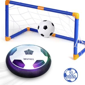Juguete de pelota de fútbol para niños con 2 porterías, juego de pelotas flotantes con luz LED, excelente tiempo para niños y niñas, disco de aire de