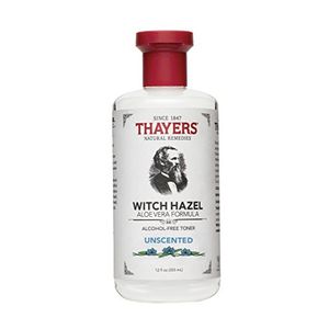 Tonificador de hamamelis sin alcohol Thayers con fórmula de Aloe Vera, sin aroma, 12 onzas fluidas